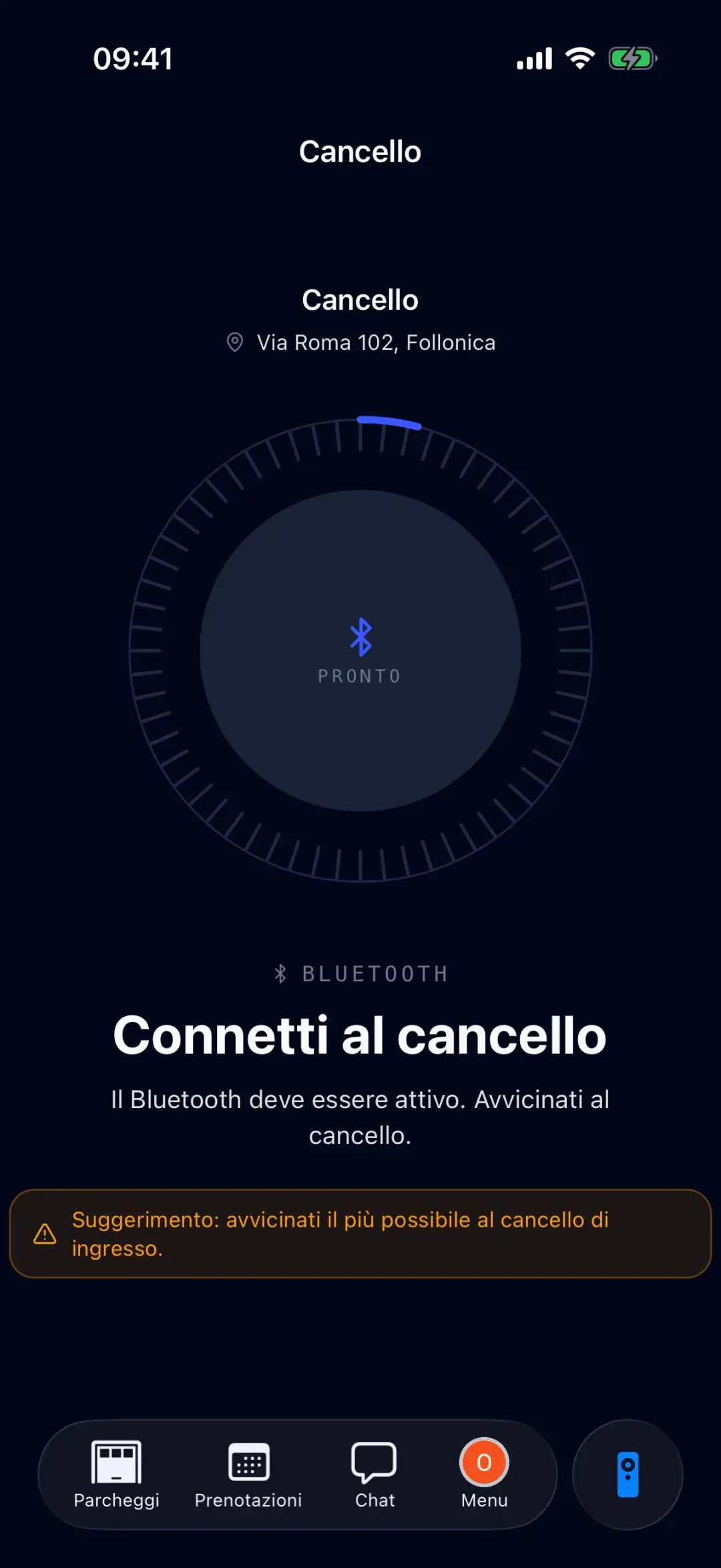 Accedi con un tap: cancello via Bluetooth screenshot 1