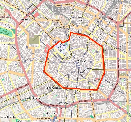 area c milano mappa